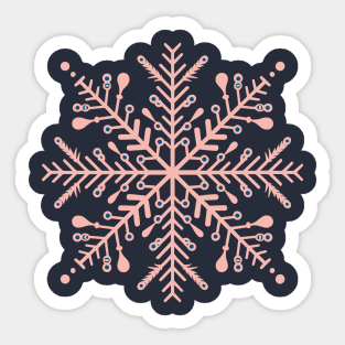 scandinavian snowflakes Sticker